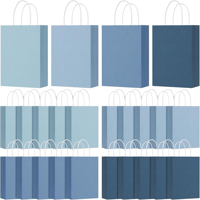 Gaillty 24 Pcs Dusty Blue Paper Bags by Unknown
