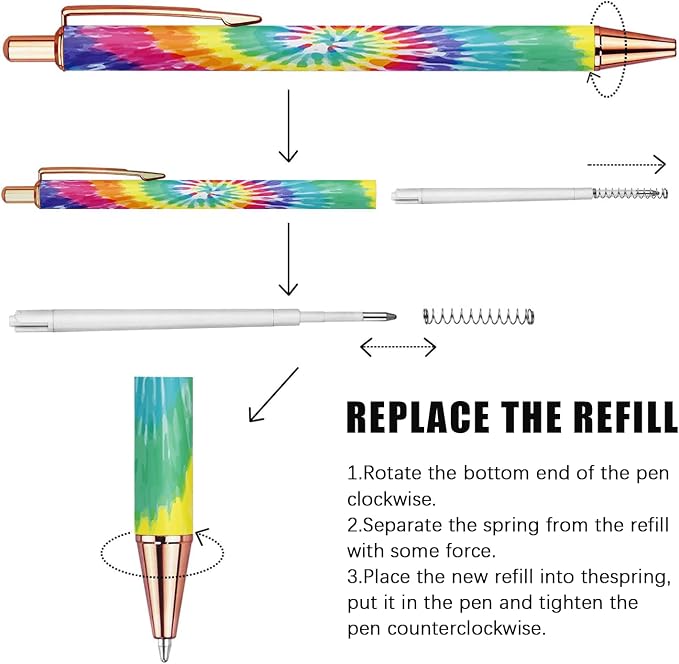 Ballpoint Pen 3Pcs Click Black Ink Metal Retractable 1.0 mm Medium Ballpoint - Image 4