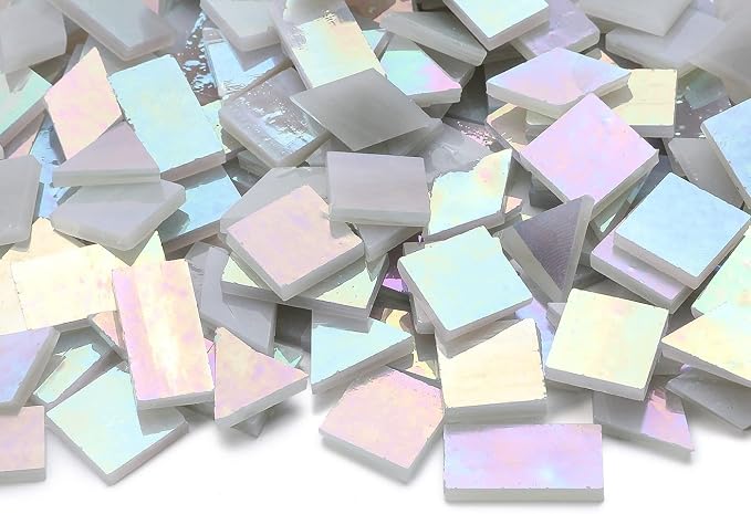 Iridescent Mosaic Tiles 200 Pieces Stained Glass Tile Pieces - Image 2