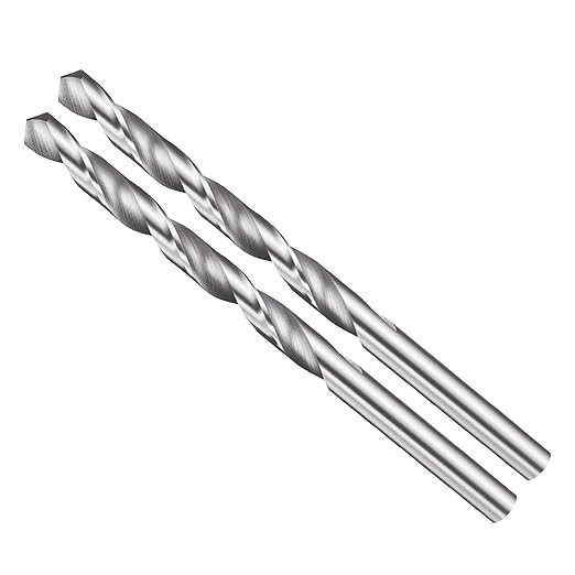 Drill Bit, 5.5mm Cutting Diameter, 4241 HSS 118° Cutting Angle Uncoated Bright Versatile Jobber Bits - (Applications: for Drilling Plastic Wood Soft Metal), 2-Pieces