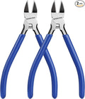 WORKPRO 2 Pack Wire Cutters, 6 Inch Precision Flush Cutters, Spring Loaded Side Cutting Pliers, Sharp Diagonal Cutters for Crafts, Jewelry Making, Electronics