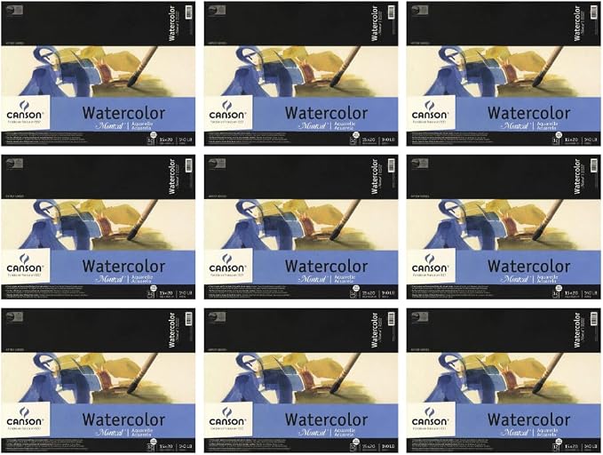 Canson Montval Watercolor Pad, Cold Press, 140 lb., Tape Bound, 12 Sheets/Pad - Image 2