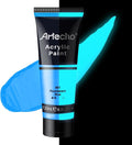 Artecho Blue Glow in the Dark Acrylic Paint Set, 120ml / 4.05oz | Non-Toxic by Artecho