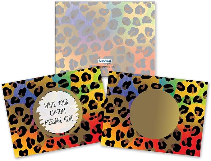 My Scratch Offs Leopard Print DIY Make Your Own Scratch Off Card Pack 20 Cards by MyScratchOffs