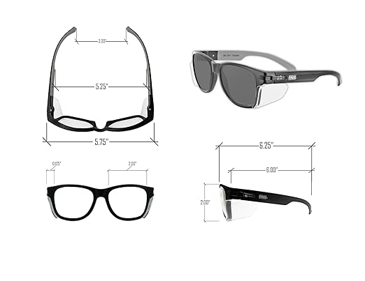 MAGID Y50 Safety Glasses for Construction | Black Frame — 1 Pair, ANSI Z87.1+ - Image 4