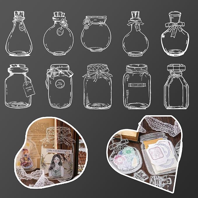 40Pcs Large Size DIY Bookmarks, Kaluofan Transparent Dried Flower Bookmarks - Image 2