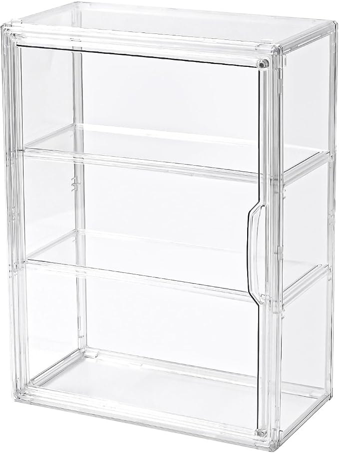 3 Tier Display Case for Collectibles, Storage Container by UniHIMO