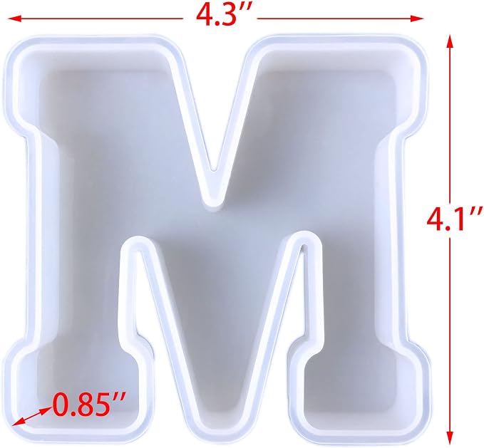4 inch 26 Pack English Letter Silicone Mold - Image 5