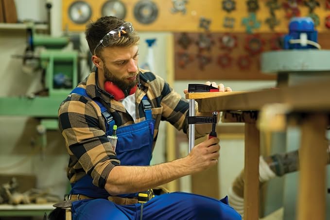 BESSEY TG7.016+2K Clamp, woodworking, F-style, 2K handle, replaceable pads, 7 In. x 16 In., 1320 lb