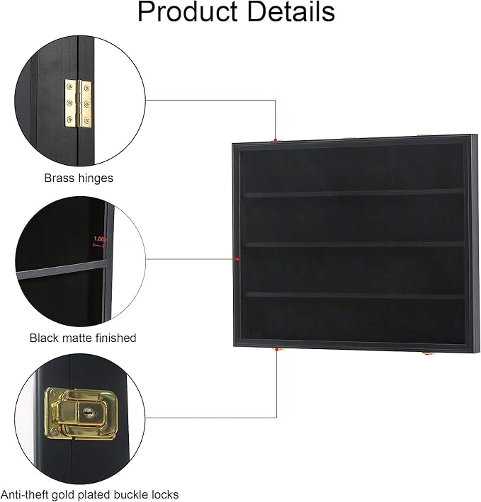 Graded Sports Card Display Case Lockable, Trading Card Collector Wall Display - Image 3