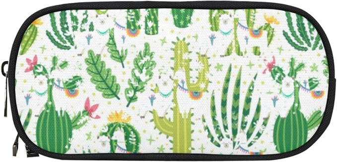 ANANGTEE Green Cactus Llama Pencil Case - Image 6
