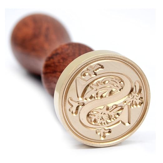 Medieval Initial Alphabet Sealing Wax Stamps, Brass Head Wooden Handle by TELOSMA