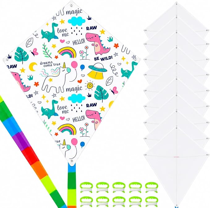 DIY Blank Kites for Kids, Bulk Kites for DIY Decorating Coloring, Kite Making by Toyosport