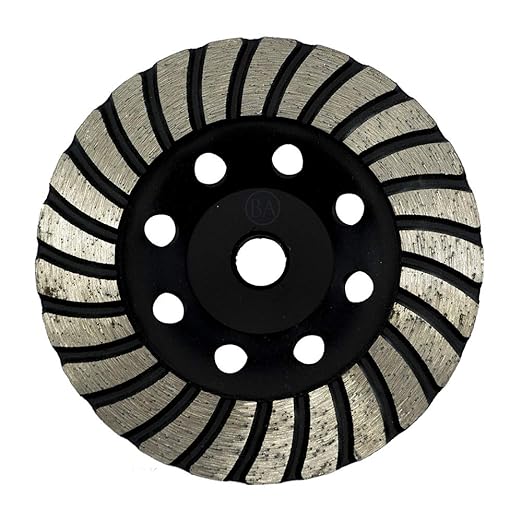 Benchmark Abrasives Grinding Wheels 4 1/2 Inch Turbo Diamond Cup Wheel with 5/8"-11 Arbor Hole for Masonry, Marble, Natural Stone, Concrete Grinding Wheel - Angle Grinder Attachments (4.5”)