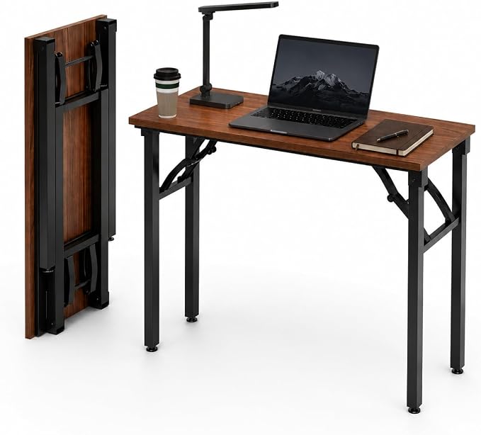 Frylr Small Folding Computer Desk – Portable 35.8 Inch Foldable Laptop Table by Frylr