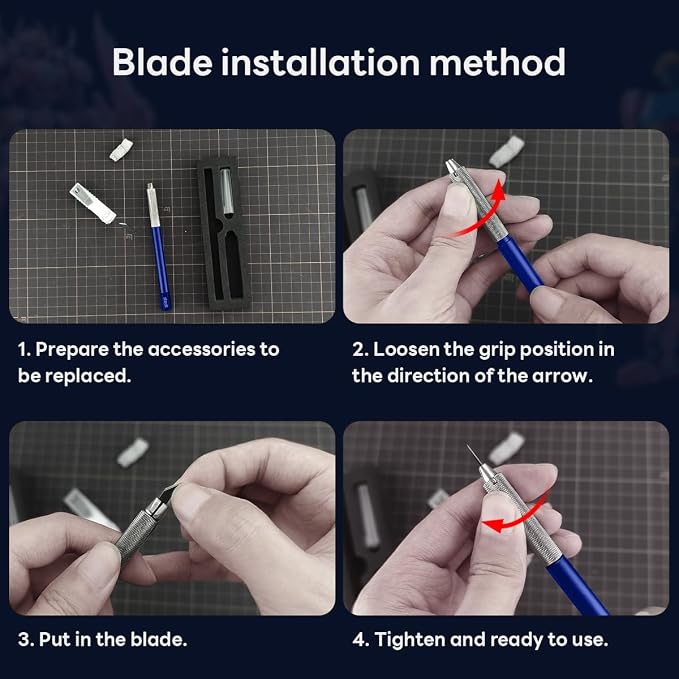 Stedi All Metal Craft Hobby Knife Kit, Model Hobby Making Tools | Precision - Image 3