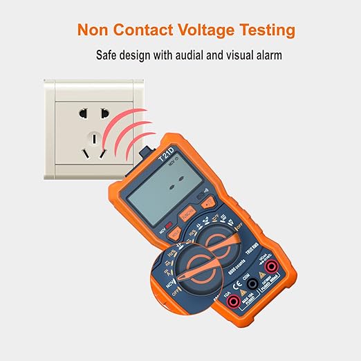 Auto-Ranging Digital Multimeter, TRMS 6000 Counts AC DC Voltmeter Ohm Volt Amp Meter, Electrical Multimeter Tester with NCV, Measure Capacitance Current Resistance Temp Continuity Diode Duty Cycle