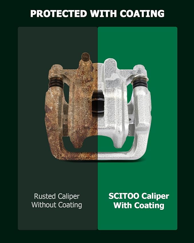 SCITOO Rear Left+Right Brake Calipers With Bracket 19-B2588 19-B2589 Compatible For Acura CL 2001-2003 For Acura TL 1999-2008 For Honda Element 2003-2011