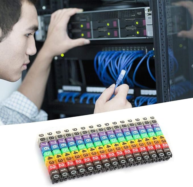 Clip on Wire Markers Wire Number Labels Colorful Cable Numbering Marker Tube for Marking The Color Coded Cables(150PCS KCM-1.5MM 1.5)