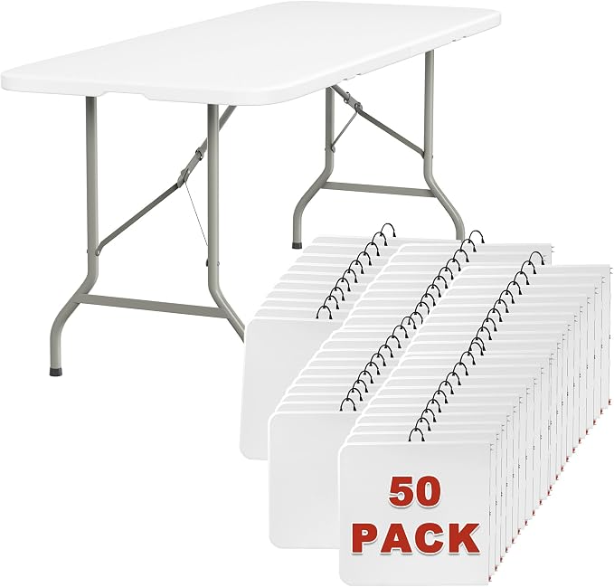 Elevon 6FT Folding Tables – Heavy Duty Portable Foldable Table by ELEVON