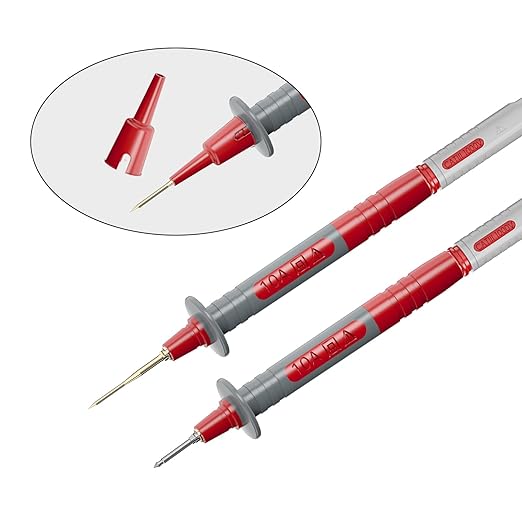Goupchn Multimeter Test Leads Kit with Alligator Clips Banana Plug to Test Hook Clips Wire Replaceable Precision Sharp Probes Set for Multimeter Electrical Testing