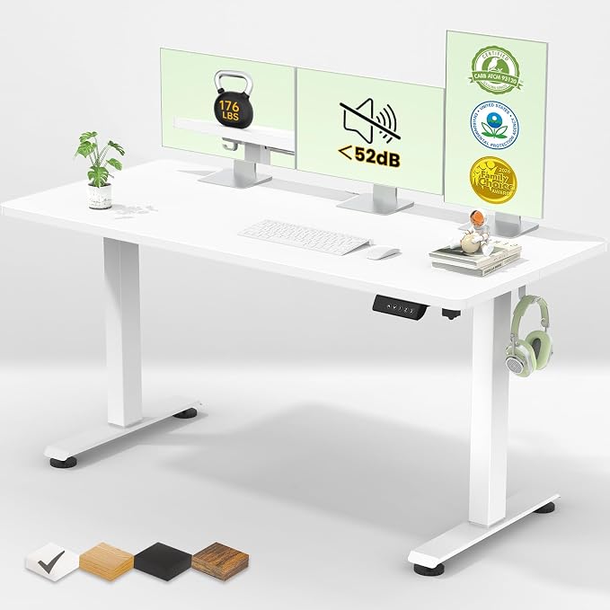 Veken 55 Inch Large Electric Standing Desk, Gaming Table, Suit students by Veken