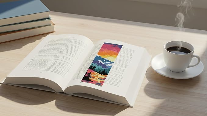 DYAIANGMU Scenery 6 Pcs Cross Stitch Bookmark Kit - Image 3