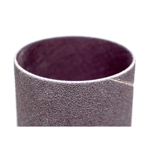 Benchmark Abrasives 1.5" x 1.5" Aluminum Oxide Abrasive Spiral Bands for Rotary Tools, Drum Sleeves for Sanding Deburring Blending Polishing on Metals Plastic Wood Rubber (10 Pack) - 80 Grit