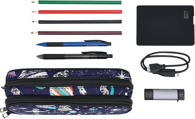 ANANGTEE Space Astronauts Music Pencil Pouch Case - Image 3