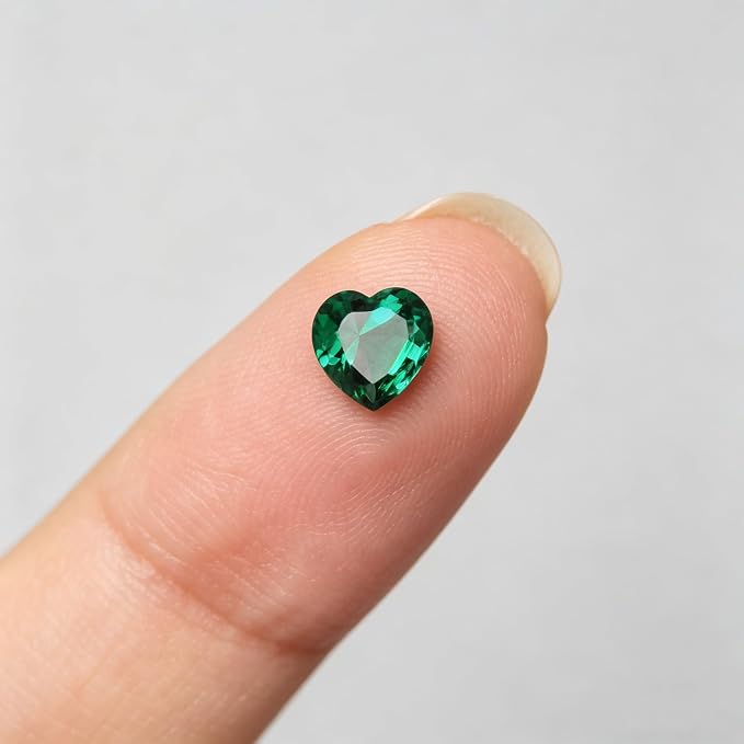 Emerald Green Color Cubic Zirconia Loose Beads Unset - Image 3