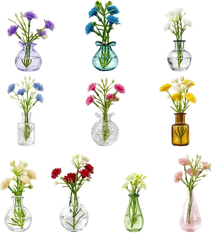 Mini Vase Magnets for Fridge, Real Flowers Pot Magnet, Funny Aesthetic Plant by DUMPILL