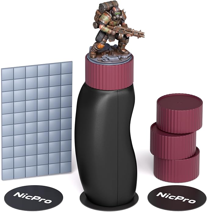 Nicpro Miniature Painting Handle Kit, 360° Rotating Miniature Holder | - Image 9