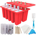Miaowoof Homemade Popsicle Molds, 10-Cav Non-BPA Silicone Ice Pop Maker by Miaowoof