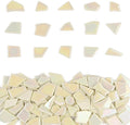 Youway Style Iridescent Cream Glass Mosaic Tiles by YouwayStyle