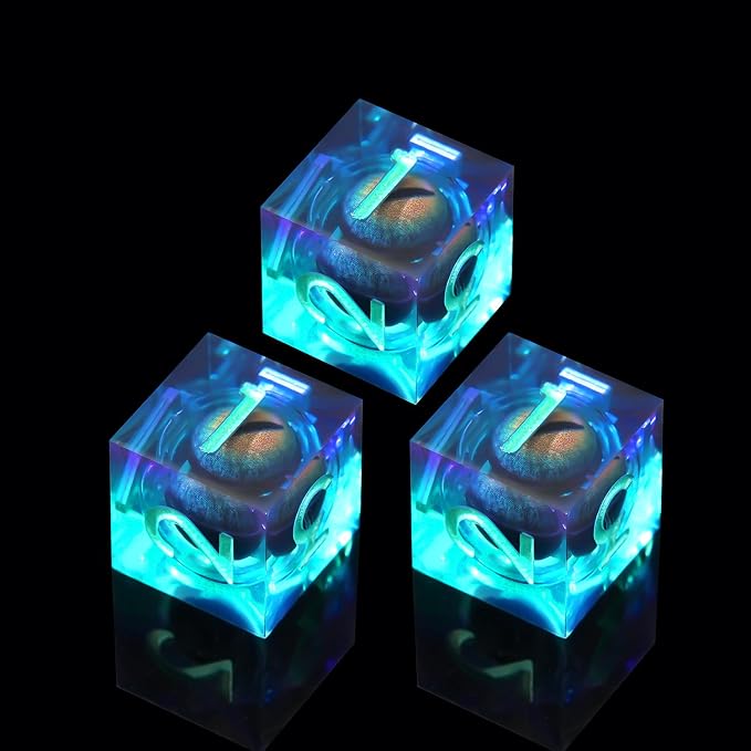 3Pcs D6 Dargon Eye Liquid Core DND Dice Set - Image 3