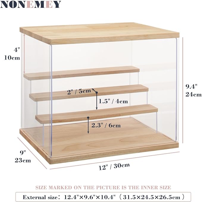 NONEMEY LED Acrylic Display Case, 4 Tier Display Case - Image 2