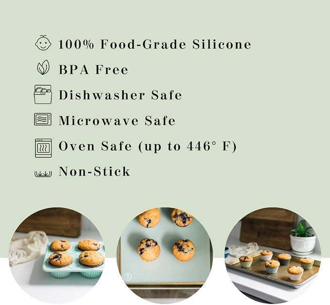 The Silicone Kitchen Reusable Silicone Baking Cup Silicone Muffin Liners - Image 9