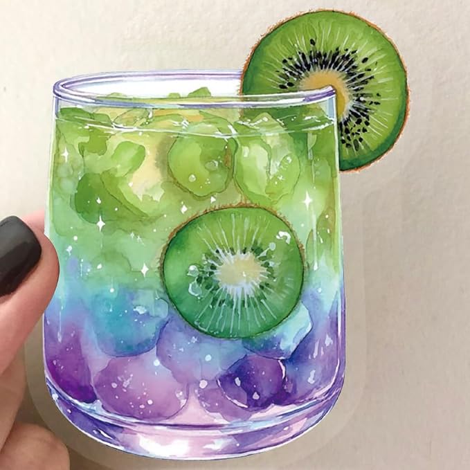 50Pcs Transparent Summer Drinks Aesthetic Stickers - Image 4