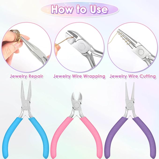 Pliers for Jewelry Making, Shynek Jewelry Pliers Set Includes Needle Nose Pliers - Image 7