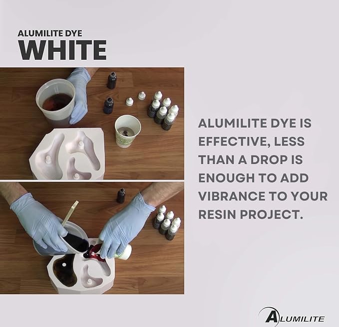 Alumilite Liquid Dye White 1 Oz, Highly Concentrated Dye - Image 4