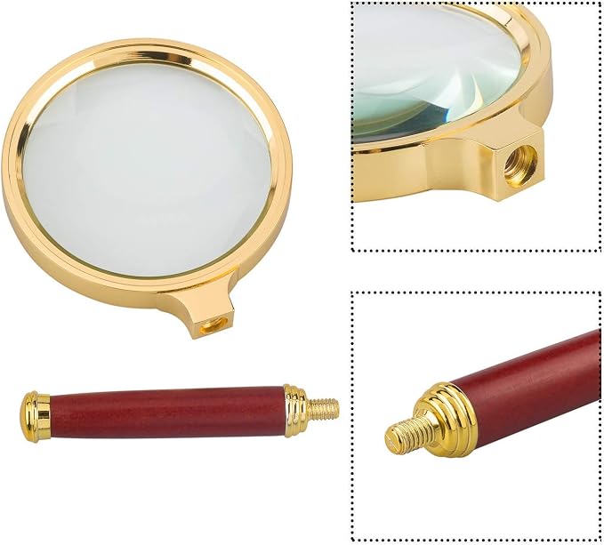BASUNE 10X Handheld Magnifier, Reading Magnifier Loupe Glasses 10X - Image 8