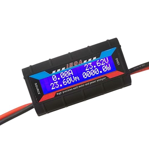 150A Watt Meter, DC 0-100V Power Energy Meter Voltage Amp Tester, LCD Display for Solar Panel, Battery Monitor, RV, High Precision Power Analyzer with Backlight, Portable