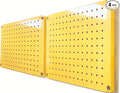Metal Pegboard 12-Inch Tall x 16-Inch Wide Heavy Duty Wall Organizer for Home Garage Tool Storage 4pcs Yellow