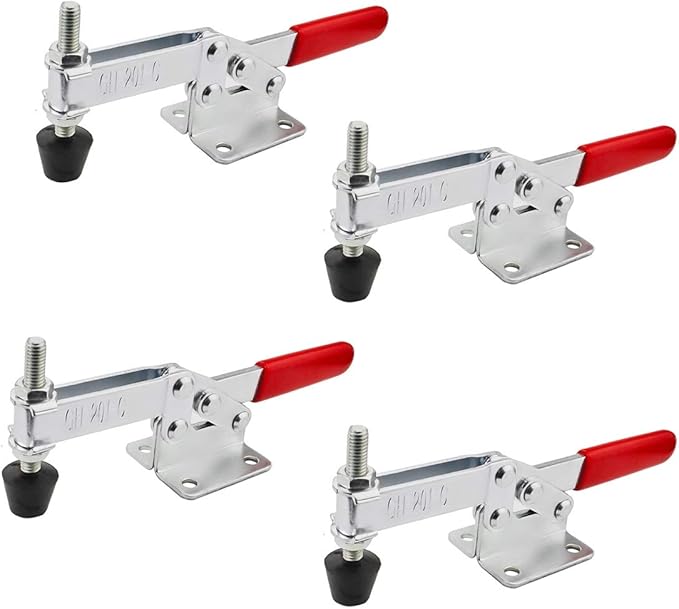 4 Pack Toggle Clamps Latch Vertical Quick-Release Toggle Clamp Antislip Holding Capacity 220 lbs Tool GH-201C