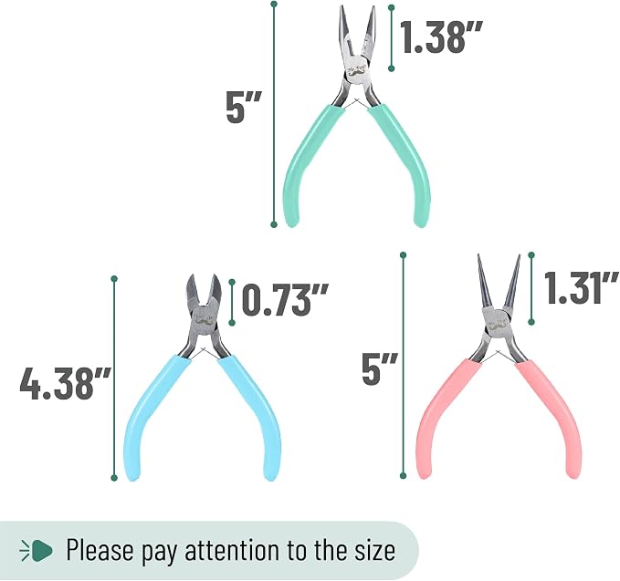 Mr. Pen- Pliers for Jewelry Making, 3 Pack, Chain Nose | Round Nose Pliers Set - Image 3