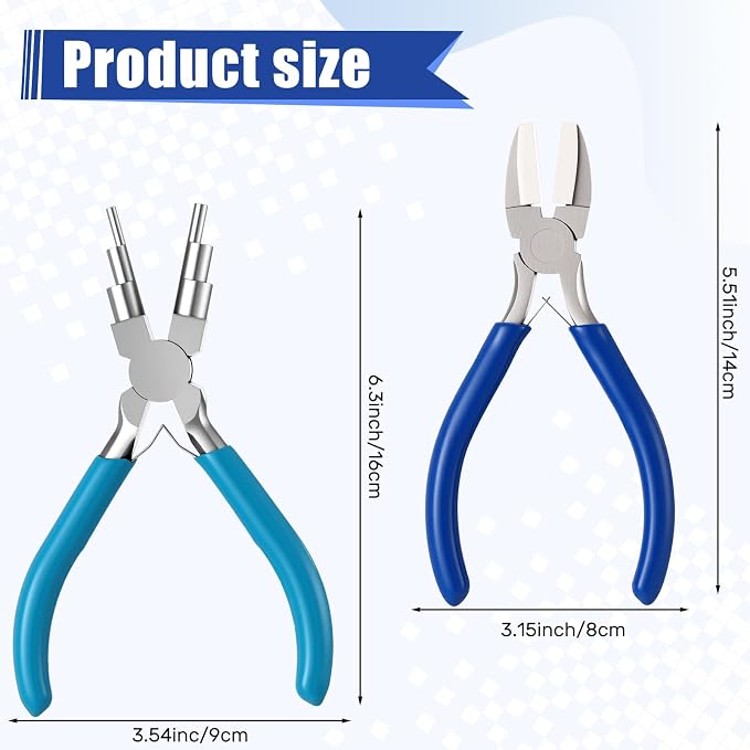 Mudder 2 Pieces Jewelry Making Tool Bail Making Pliers 6 in 1 Jewelry Wire - Image 2