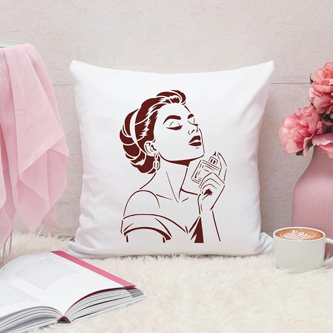 FINGERINSPIRE 4Pcs Perfume Woman Painting Stencil - Image 7
