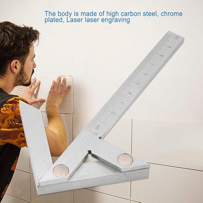 Yosoo Health Gear Pipe Center Finder, Center Finder Tool, Cylinder Center Finding Tool, 100 * 70mm Centering Finder, Framing for Accurately Measure Angles