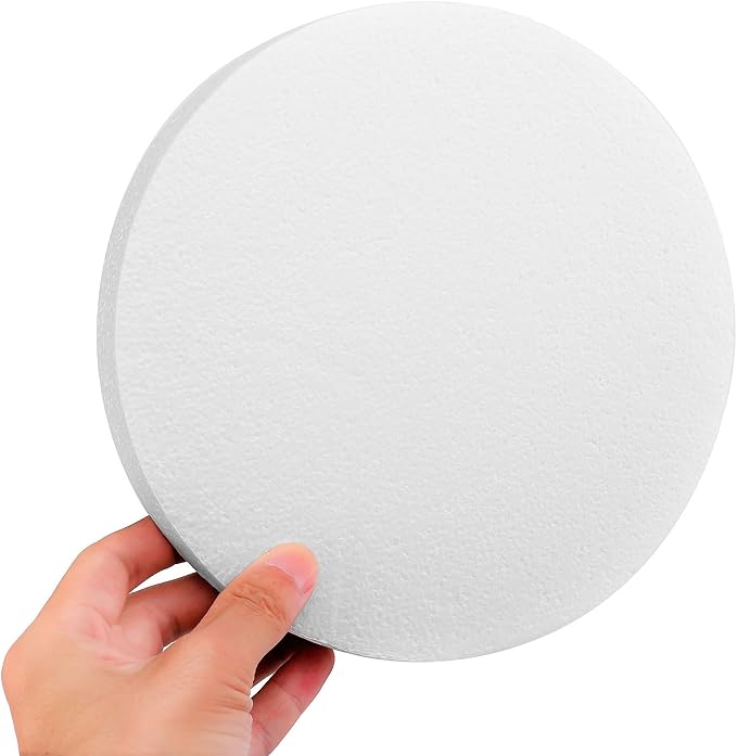 FFchuanhe 4 Pack Foam Circles for Crafts, Polystyrene Round Foam Discs for DIY - Image 3