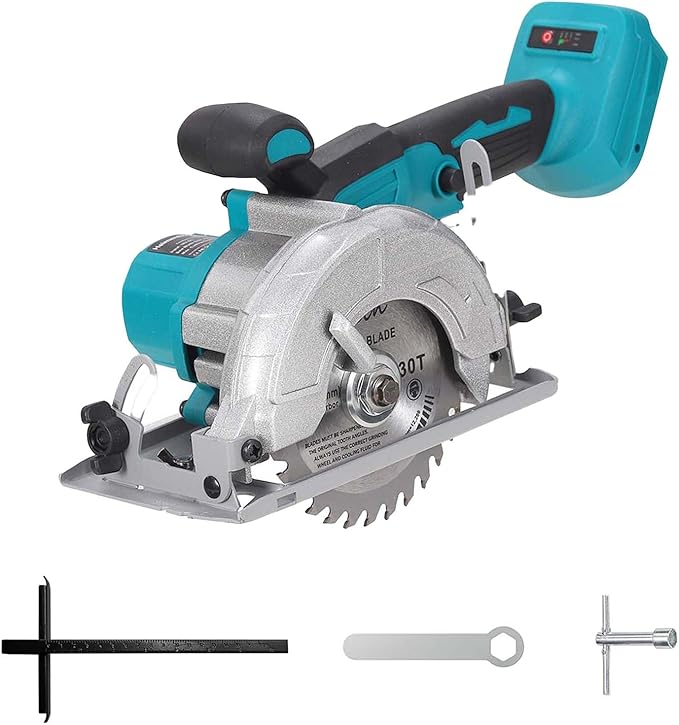 5 Inches Brushless Cordless Circular Saw, 6500 RPM,Compatible with Makita 18V Battery (Tool Only), 20mm Arbor with Blade & Scale Ruler,Compact Design